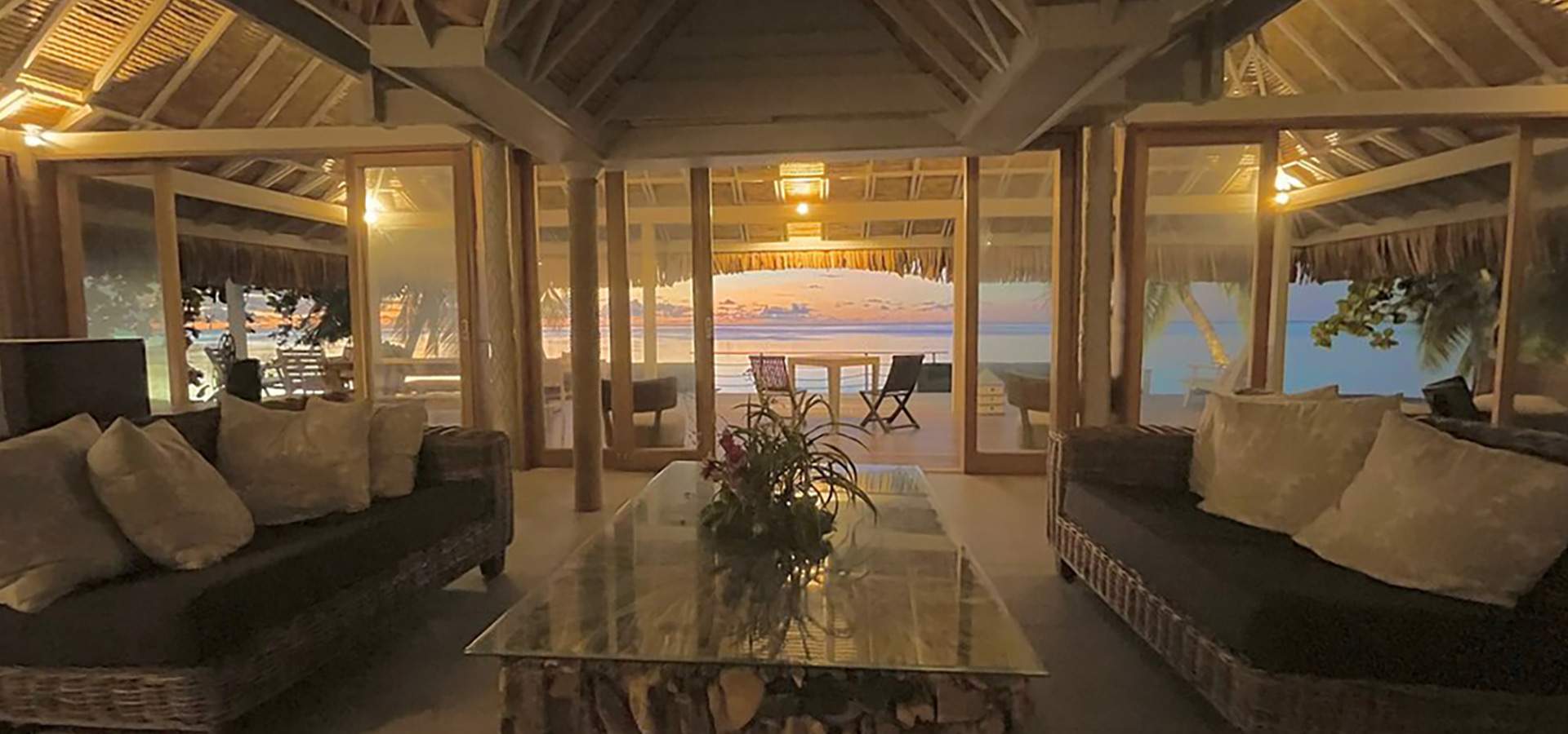Moorea Island Beach Hotel interior lounge